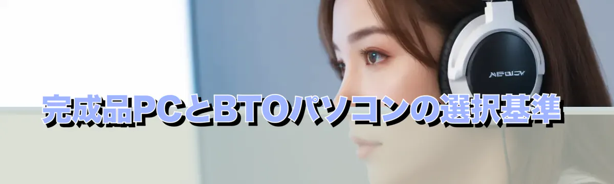 完成品PCとBTOパソコンの選択基準