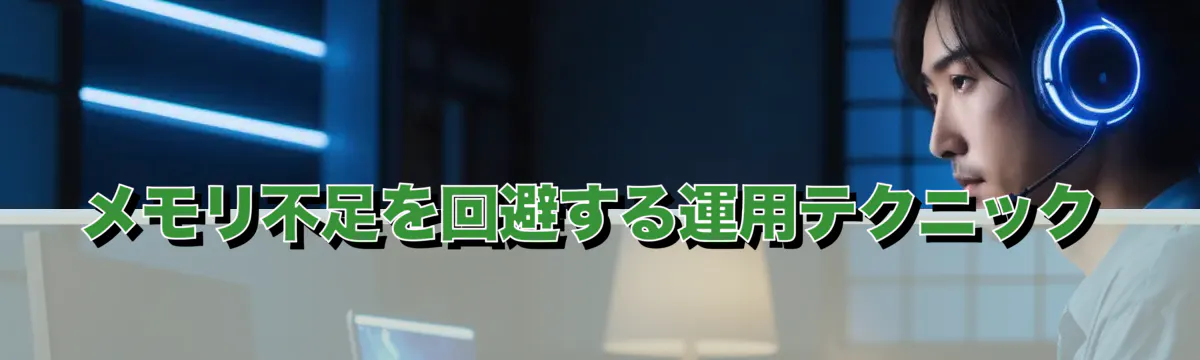 メモリ不足を回避する運用テクニック