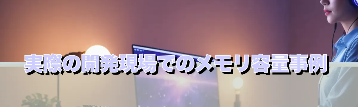 実際の開発現場でのメモリ容量事例
