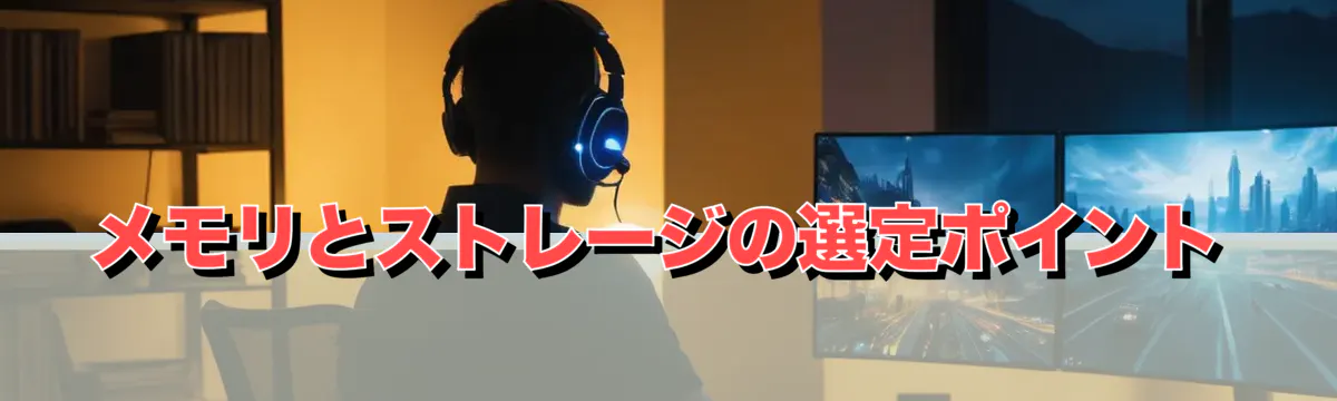 メモリとストレージの選定ポイント