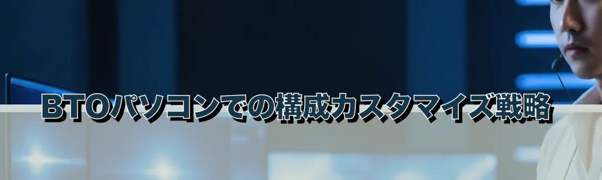 BTOパソコンでの構成カスタマイズ戦略