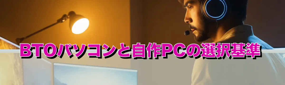 BTOパソコンと自作PCの選択基準