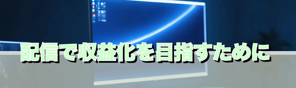配信で収益化を目指すために