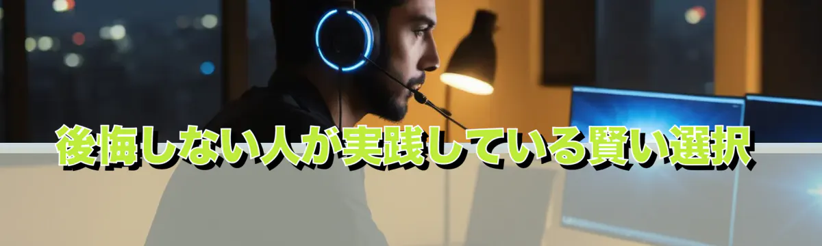 後悔しない人が実践している賢い選択