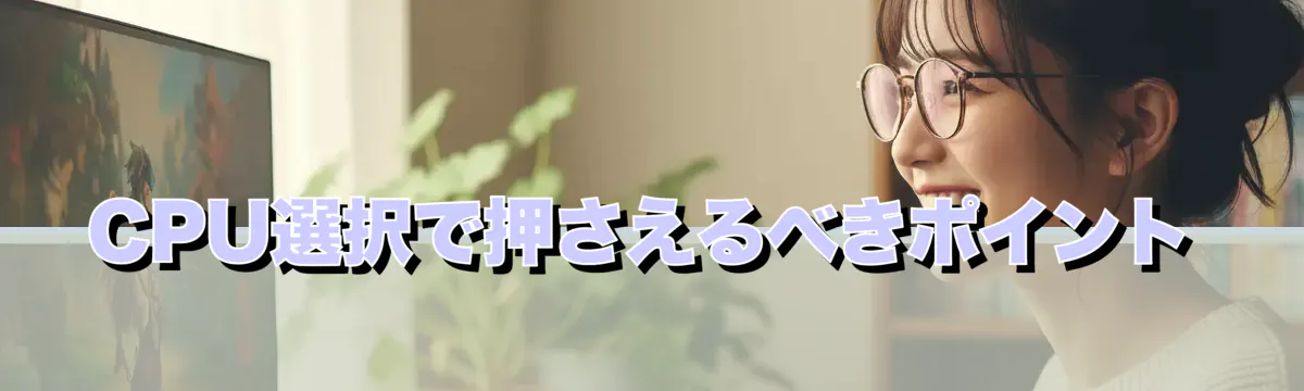 CPU選択で押さえるべきポイント