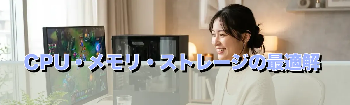 CPU・メモリ・ストレージの最適解