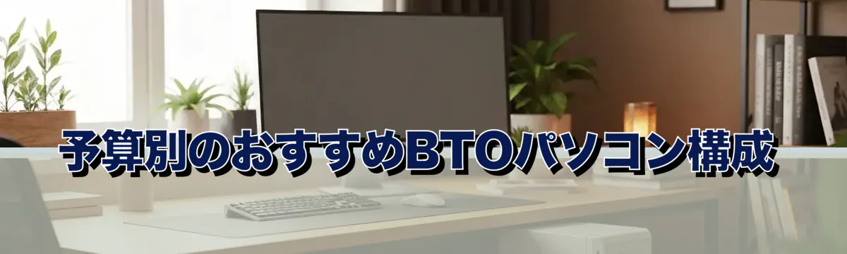 予算別のおすすめBTOパソコン構成