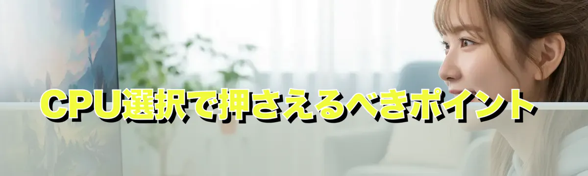 CPU選択で押さえるべきポイント