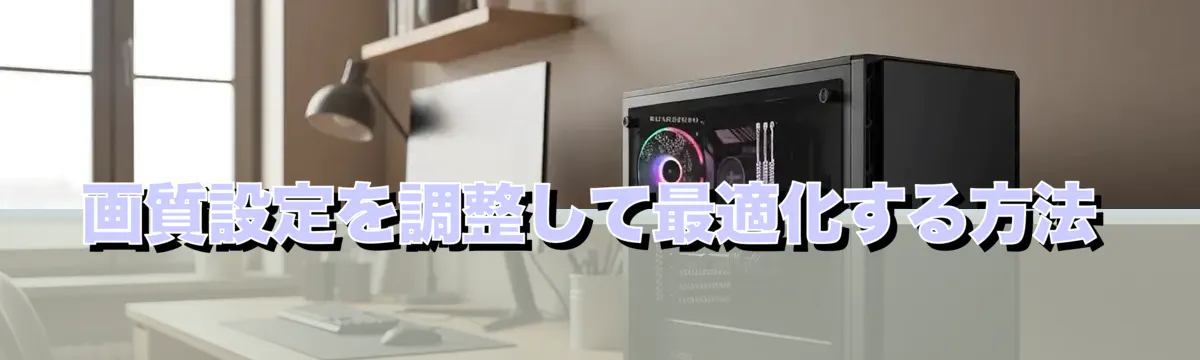 画質設定を調整して最適化する方法