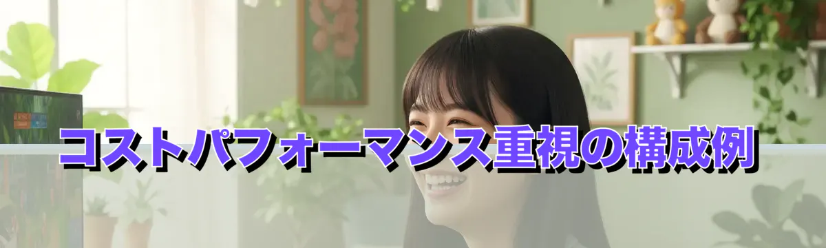 コストパフォーマンス重視の構成例