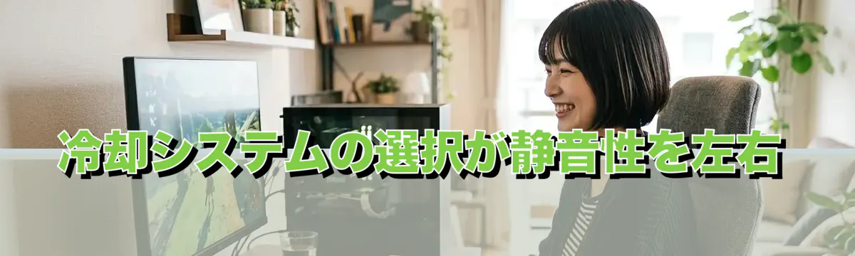 冷却システムの選択が静音性を左右