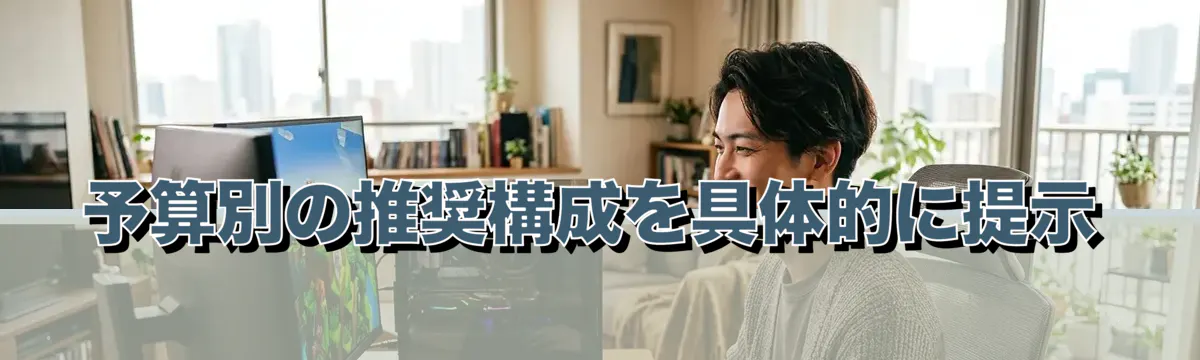 予算別の推奨構成を具体的に提示