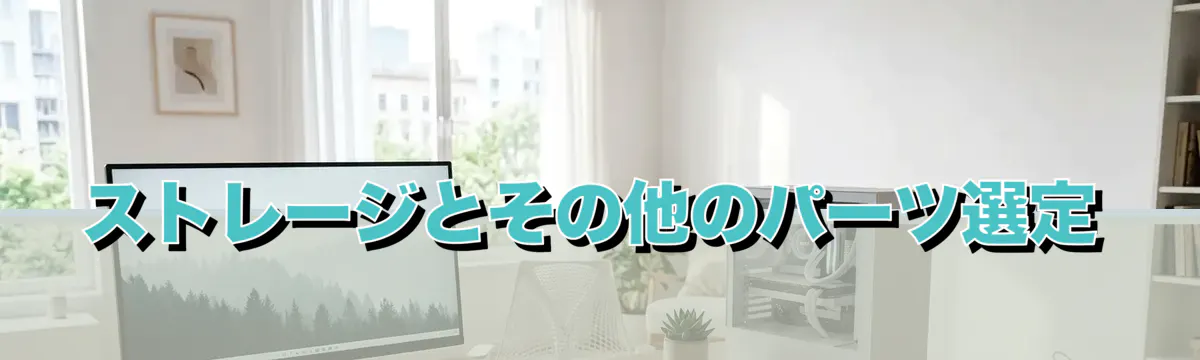 ストレージとその他のパーツ選定
