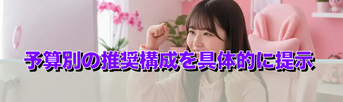 予算別の推奨構成を具体的に提示