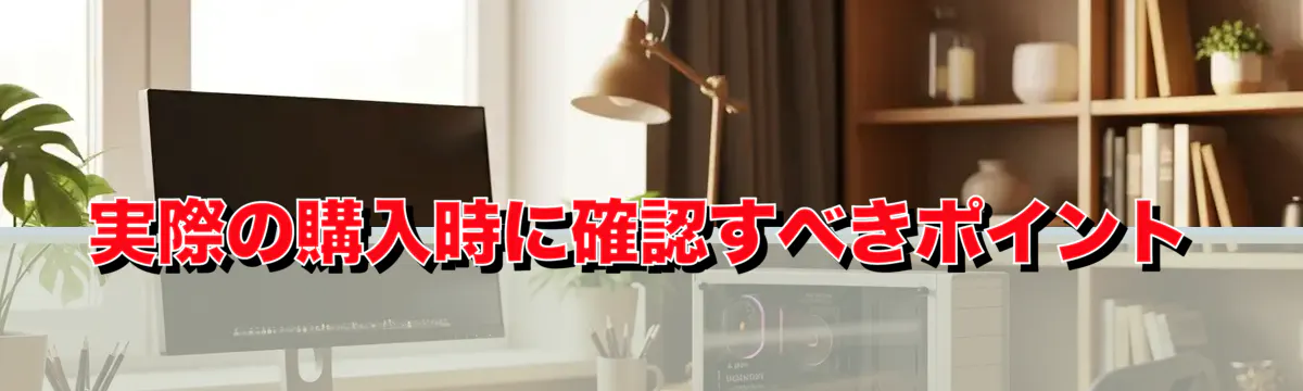 実際の購入時に確認すべきポイント