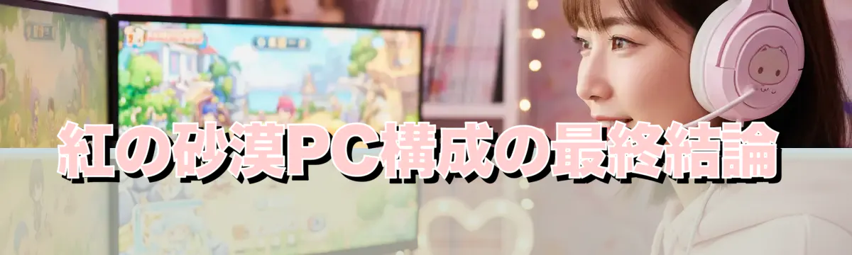 紅の砂漠PC構成の最終結論