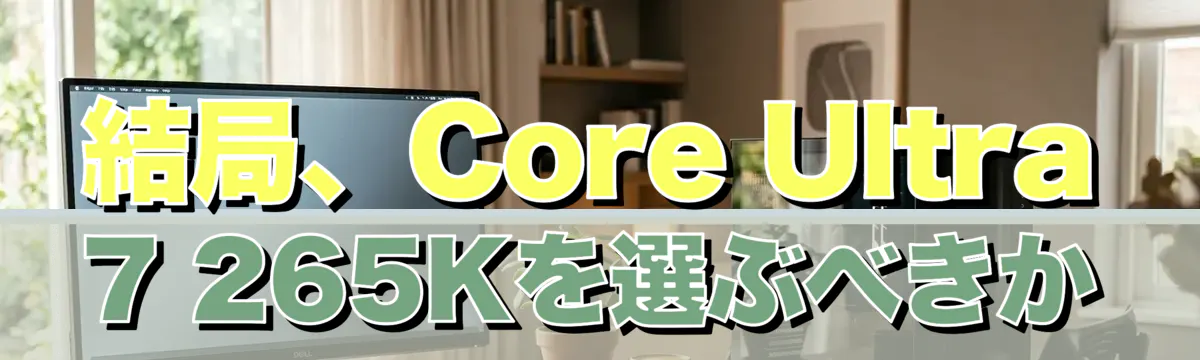 結局、Core Ultra 7 265Kを選ぶべきか
