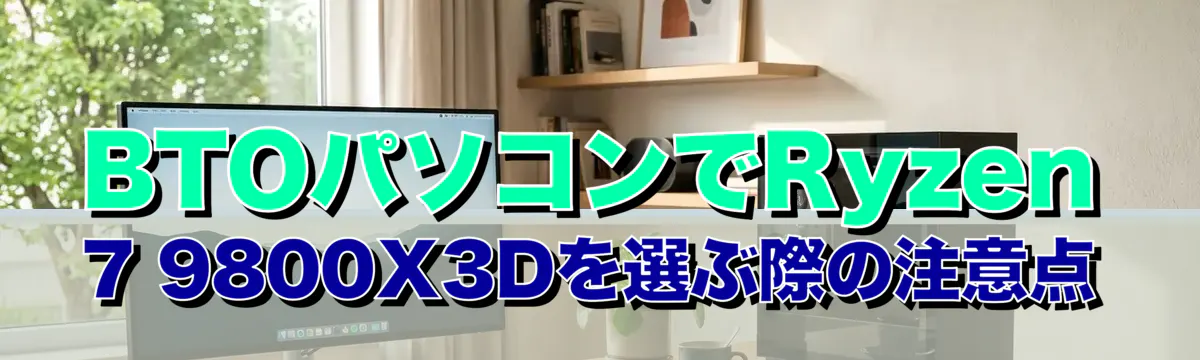 BTOパソコンでRyzen 7 9800X3Dを選ぶ際の注意点