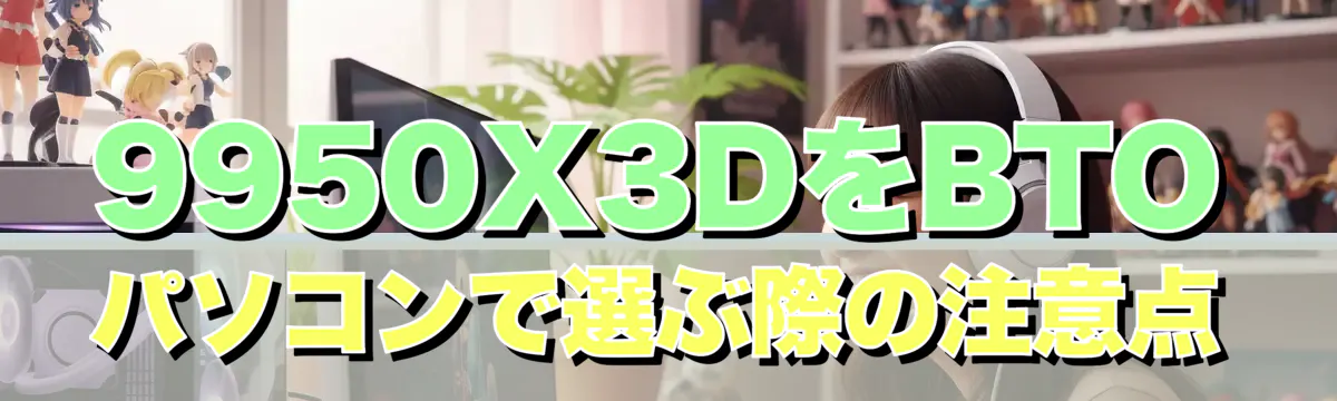 9950X3DをBTOパソコンで選ぶ際の注意点