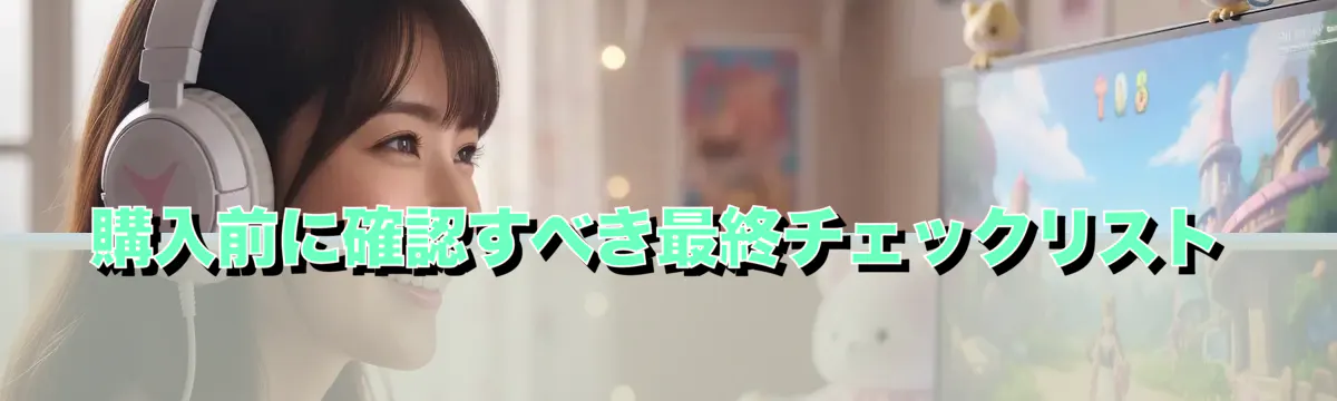 購入前に確認すべき最終チェックリスト