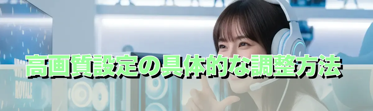 高画質設定の具体的な調整方法