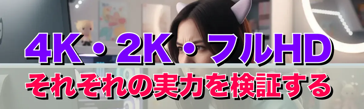 4K・2K・フルHDそれぞれの実力を検証する