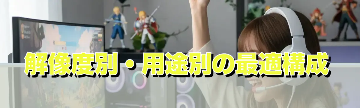 解像度別・用途別の最適構成
