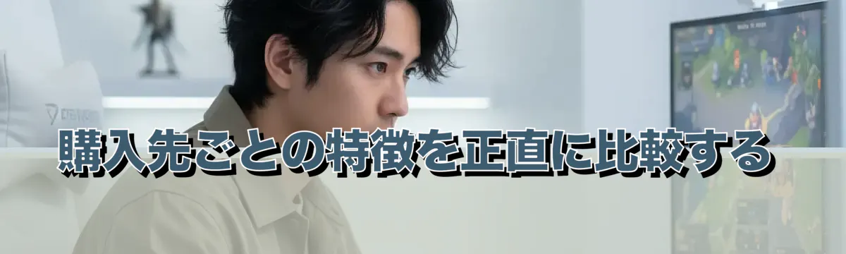 購入先ごとの特徴を正直に比較する